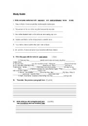 English worksheet: Study Guide