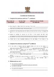 English Worksheet: Conditional Sentences