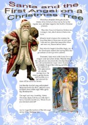 English Worksheet: Santa and the Christmas Angel...