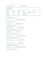 English Worksheet: Listening Excercise - In My Life 