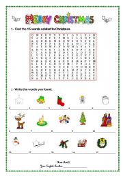 English Worksheet: Christmas fun!