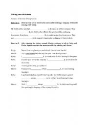 English worksheet: Inserting Simple past and present perfect 