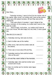 English Worksheet: Past Tense 