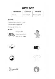 English Worksheet: Have got