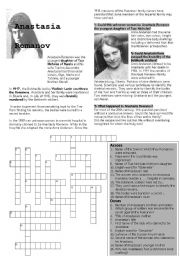 English Worksheet: Anastasia Romanov