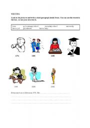 English worksheet: simple past tense