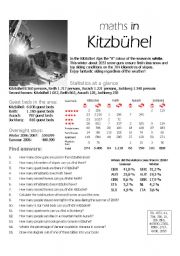 English worksheet: Maths in Kitzbhel