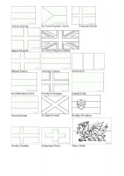 English worksheet: Flags of the world