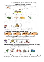 English Worksheet: TEST FOR 6TH GRADE (2008-2009,1.TERM 2. EXAM)(A)