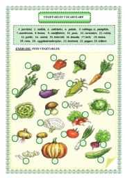 VEGETABLES VOCABULARY