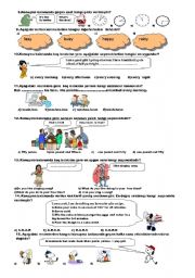 English Worksheet: TEST FOR 6TH GRADE (2008-2009,1.TERM 2. EXAM) (B)