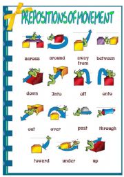 English Worksheet: Preposition of movement