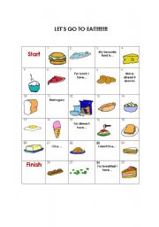 English worksheet: LETS GO TO EAT!