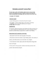 English Worksheet: Introducing yourself