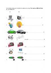 English worksheet: with pictures