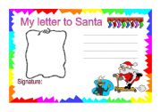 English Worksheet: My letter to Santa