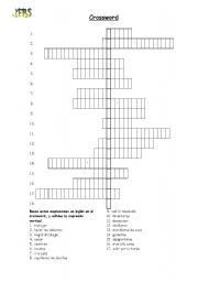 English worksheet: CROSSWORD_DAILY ROUTINES