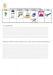 English worksheet: Daily routine