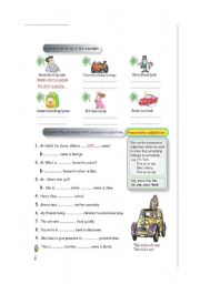 English Worksheet: possessive adjectives