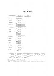 English worksheet: Cooking vocabulary