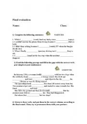 English Worksheet: past simple test