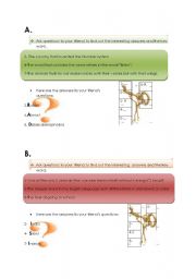 English worksheet: an adventurous game for speaking