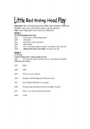 English Worksheet: little red ridinghood