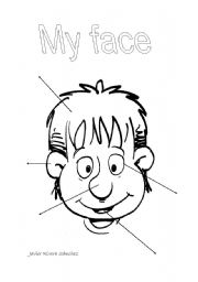 English Worksheet: My face