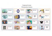 English Worksheet: Compound  nouns ,  domino game