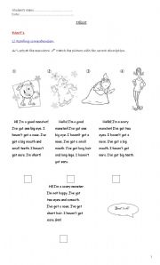 English Worksheet: Test for children