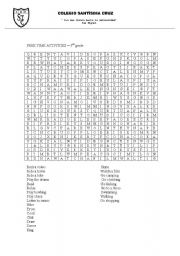 English Worksheet: free time activities.