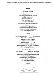 English worksheet: Song 