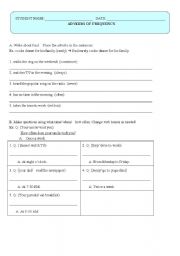 English Worksheet: adverbs of frequency