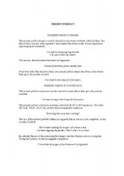 English worksheet: Present Perfect Tense