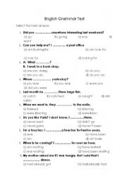 English Worksheet: english test
