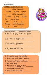 English worksheet: test