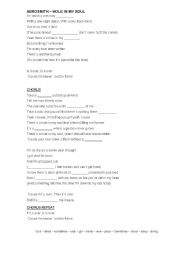 English worksheet: Song - Hole In My Soul