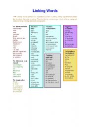 English Worksheet: Linking Words