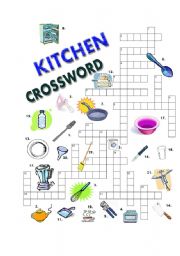 English Worksheet: KITCHEN CROSSWORD