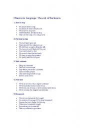 English Worksheet: Classroom Language