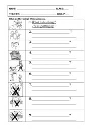 English Worksheet: Present Continuous