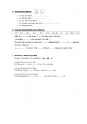 English worksheet: Likes and dislikes