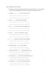 English worksheet: simple present tense structure