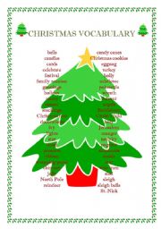 English Worksheet: CHRISTMAS VOCABULARY