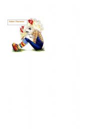 English Worksheet: anime character
