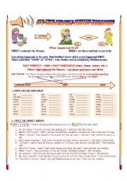 English Worksheet: PAST PERFECT EXERCISES