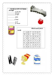 English worksheet: shopping