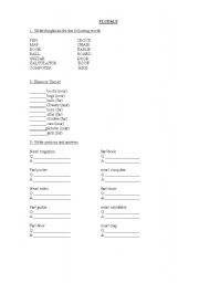 English Worksheet: PLURALS