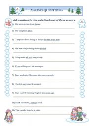 English Worksheet: Asking Questions