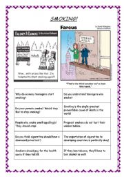 English Worksheet: Smoking (discussion starter)